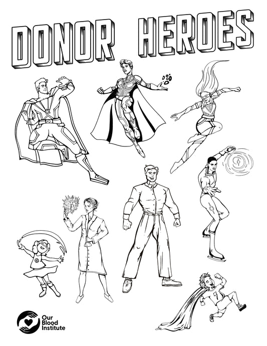 Heroes Coloring Sheet