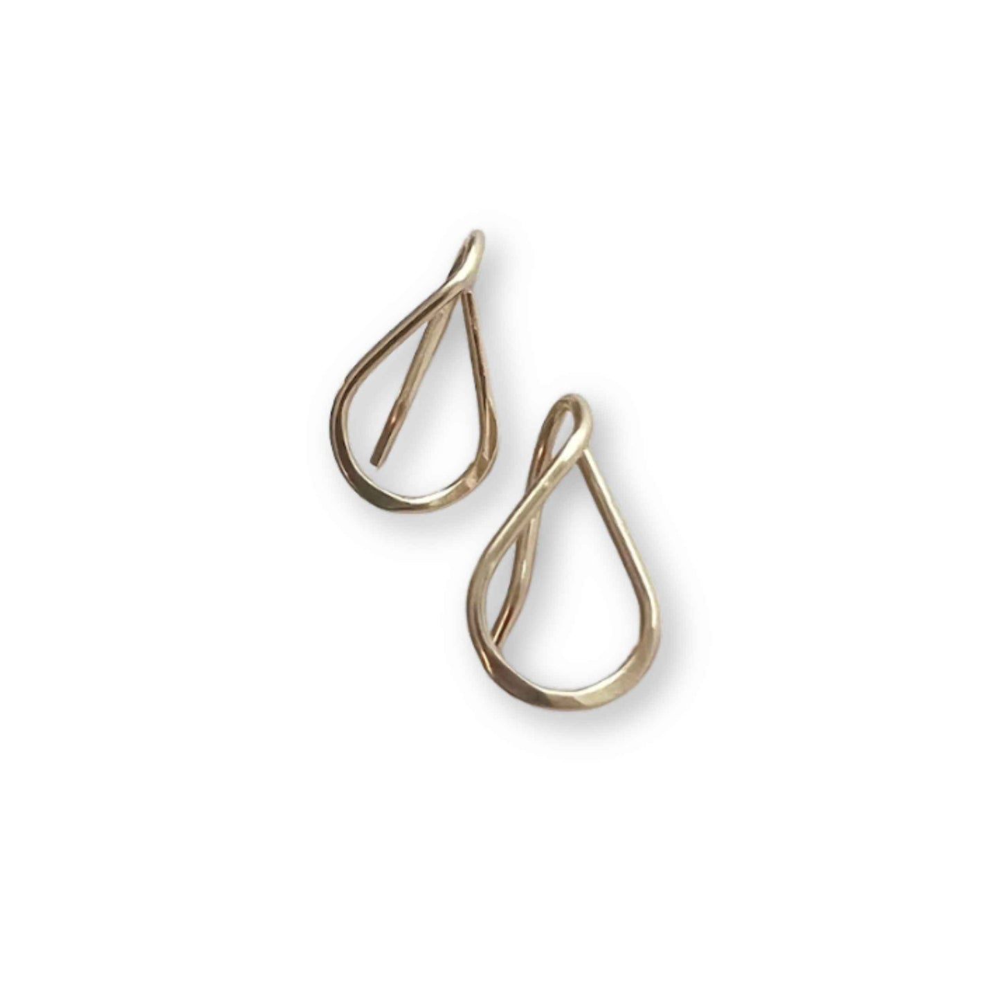 Blood Drop Gold Earrings