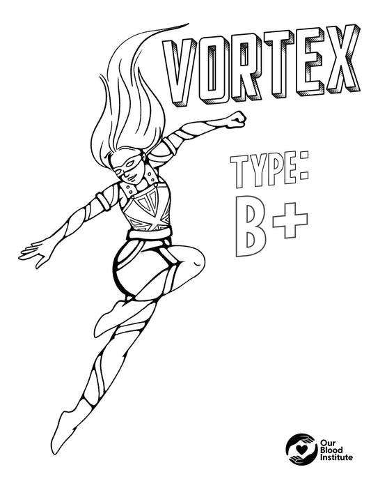B+ Hero Coloring Sheet