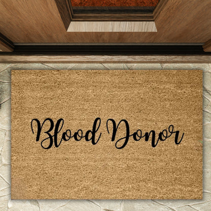 blood donor doormat