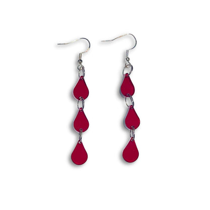 blood drop earrings 