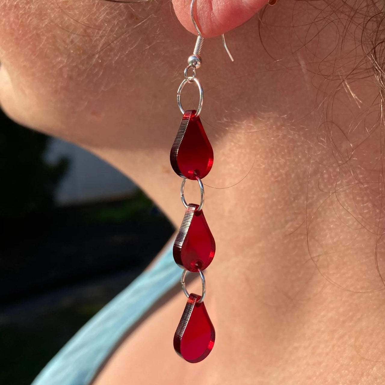 blood drop earrings 