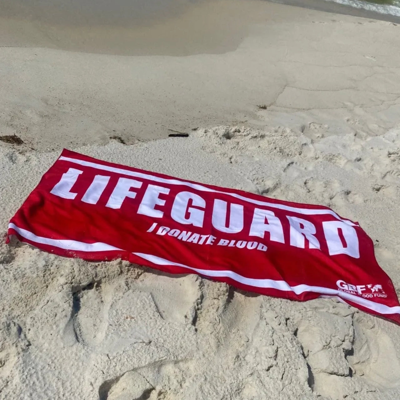 donate blood beach towel