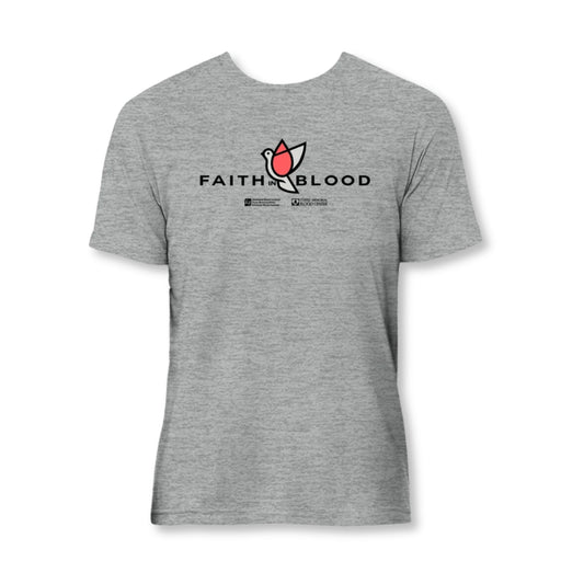 faith in blood grey t-shirt